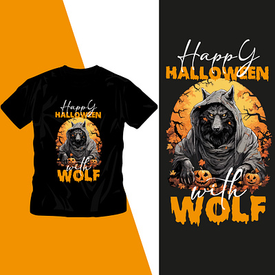 Wolf Halloween T-Shirt Design art clothing design fashion graphic design halloween halloweendesign halloweentshirt illustration logo logofolio logotype pattern shirtdesign summer tshirt tshirtdesign vector vectorart wolf