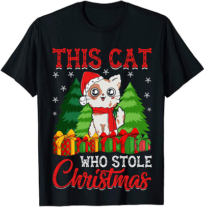 THIS CAT WHO STOLE, CHRISTMAS T-Shirt Design branding custom ink custom shirt design custom t shirts custom t shirts cheap custom t shirts online custom text shirt design graphic design illustration illustrator tshirt design logo shirts t shirt design ideas t shirt design maker t shirt design template typography design typography t shirt design vector