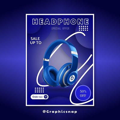 Headphone ad poster design design graphicdesign headphoneposter poster