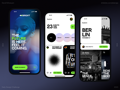 Bright App clean graphic design mobile app modern ui ux web design