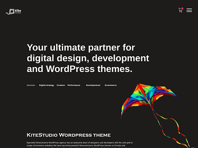 Redesign the KiteStudio.co Digital Agency branding design elementor figma illustration logo ui ux web web agancy web design wordpress xd