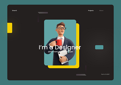 Personal Portfolio Design | Shamii 3d graphic design motion graphics ui