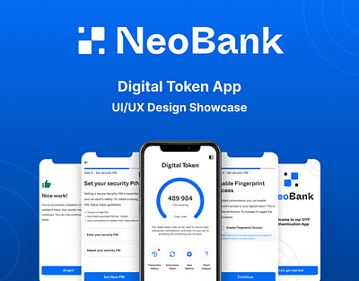 NeoBank Digital Token: Design Showcase app branding digital token fintech graphic design modern ui user friendly ux