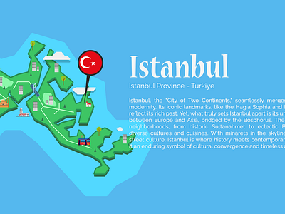 Istanbul Map design graphic design illustration infographic map vector