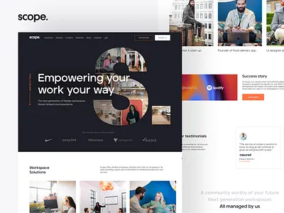 Scope Landing Page Design design landing page trend ui ui design uiux ux uxdesign web design