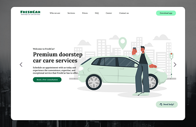 Car care services website carservices ui ux uxui webdesign