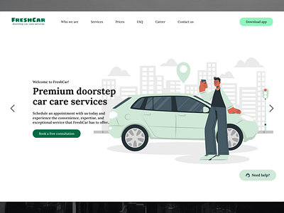 Car care services website carservices ui ux uxui webdesign