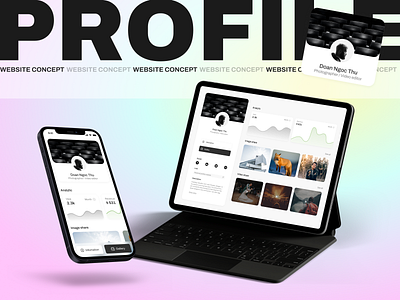Webpage Profile - Concept branding graphic design ui