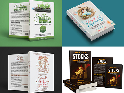 Book Cover Folio 6 book bundle book cover book cover mockup book design book folio book illustration book mockup bookish cover design cover maker design editorial design gardening graphics design illustration minimal money book self help book stock money typography