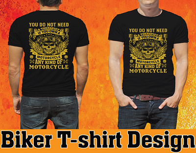 Biker T-shirt Design. mountain biking ride