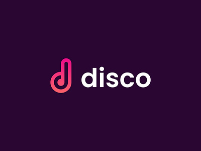 Disco Logo Design alphabet brand brand design branddesign branding d design disco illustration lettermark logo logo designs logodesign logodesigns logomark logotype monogram music song vector