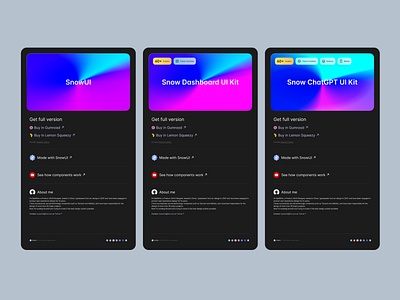 SnowUI products dashboard ui kit design system ui design