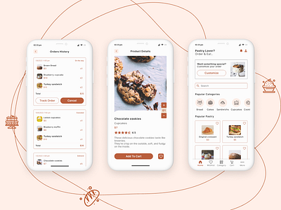 Bakery App - Case Study design figma illustration mobile ui ux