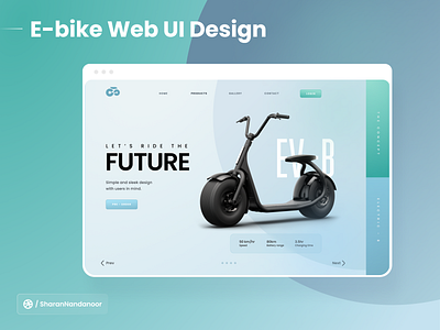 Ride into the Future: E-bike Web UI Design e bike electric ui web ui