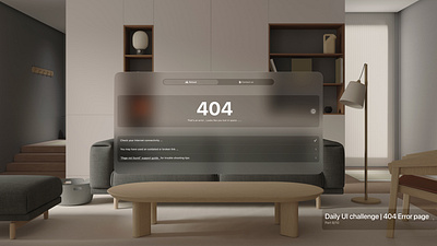404 Error page | vision os 404errorpage dailyui error ui visionos
