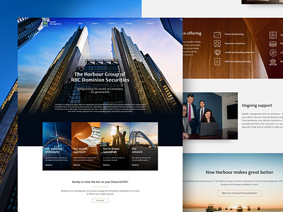 The Harbour Group of RBC Dominion Securities graphic design photogrphy web design