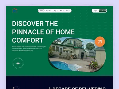 Real Estate Web Header agency website branding design home page house landing page office property property website real estate real estate agency real estate branding real estate website realestateagent realtor typography ui ux website workspace