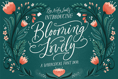 The Blooming Lovely Font Duo hand written