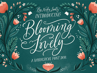 The Blooming Lovely Font Duo hand written