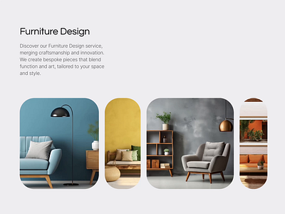 Slider animation Conecpt for an interior design studio animation architecture figma furniture homepage interaction landing page motion ui ux website
