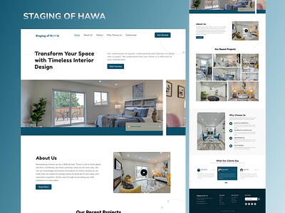 Interior Design Landing Page home decor design interior design landing page design modern website property website design ui ui design uiux design website design