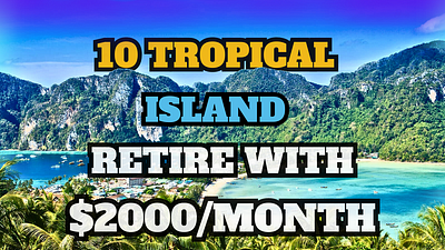 10 TROPICAL ISLAND THUMBNAIL FOR YOUTUBE CHANNEL branding graphic design thumbnail ui youtube channel