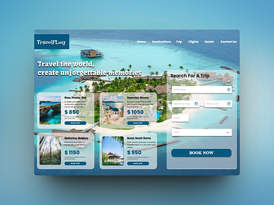 Travel Landing Page daily ui design graphic design landing page ui ux