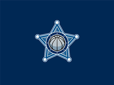 Dallas Mavericks (Alt. Logo) badge basketball blue branding cop dallas dallas mavericks design gray logo mavericks metal nba police sheriff silver star texas white