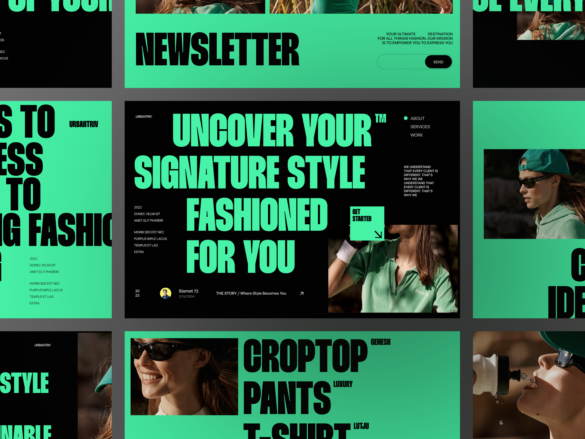 Urbantriv - Fashion Landing Page branding brutalism design fashion fashion landing page homepage landing page landingpage layout stylish ui uidesign user experience userinterface ux web web design website website design