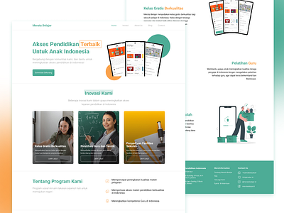 Merata Belajar Landing Page figma landing page online class promotion school ui ui design ux ux design website website design