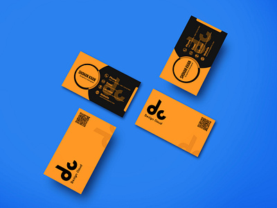 Business Card (Black and Orange) branding business card design graphic design t shirt design