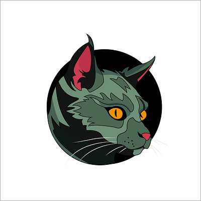 Black Luck branding cat graphic design illustrations logo