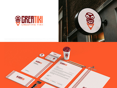 Logo & Brand Identity Pack for Creatiki (Creative Tiki) brand branding creative design graphic design handcraft identity logo logo design pencil pencil logo tiki tiki logo