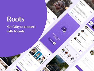 Roots app application design graphic design ui ux