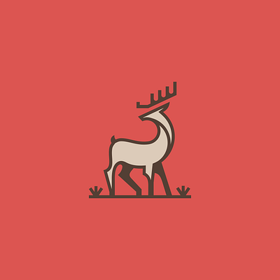 DEER LINE LOGO art deer design line logo vector