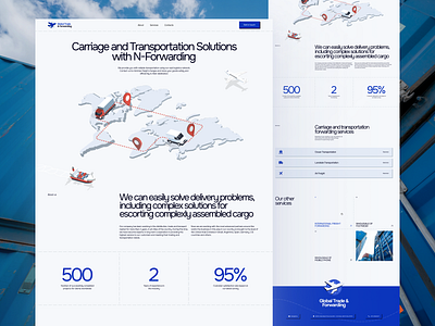 Website redesign and brand identity for logistics company branding design graphic design illustration landing page logo redesign typography ui uxui
