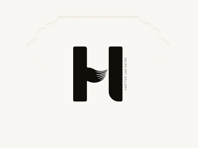 Logo / Helen art brand branding brush design graphic design icon illustration letter h lettermark logo minimal paint