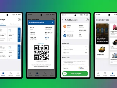 Uplabs Metro App Challenge ui