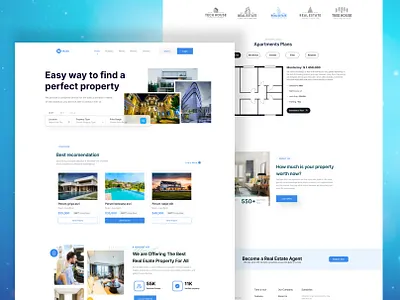Real estate website design animation branding design designer graphic design mobile app ome design real estate website design ui ux uxui website