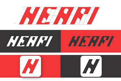 HEAFI wordmark concept branding business logo clothing logo graphic design log design logo minimal logo minimalist logo typeface wordmark logo