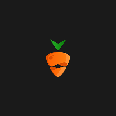 carrot logo abstract carrot design funny logo orange sharp