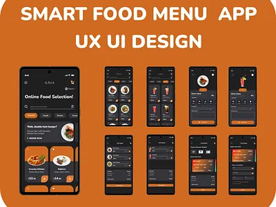 Smart Food Menu App Design app design bitcoin blockchain brand identity branding crypto design graphic design illustration logo mobile app design nft social media post design ui ux uxui web design