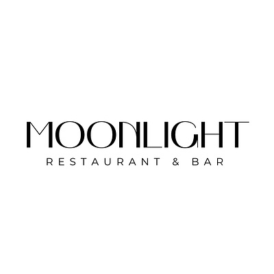 Moonlight Restauran Logo branding graphic design logo minmalism restaurant