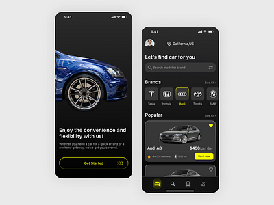 Car Rental IOS App app appdesign car carsharing design ios mobile sharing ui uxui