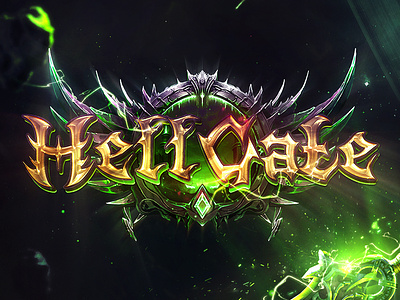 Hellgate - Mmorpg Game Logo Design 💙 devil diablo fantasy logo game gamelogo green hell gate logos metin2 mmorpg toxic ui video game