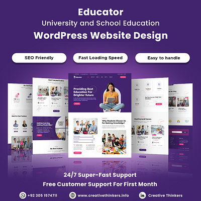 University and School Education WordPress Website wordpresscustomization