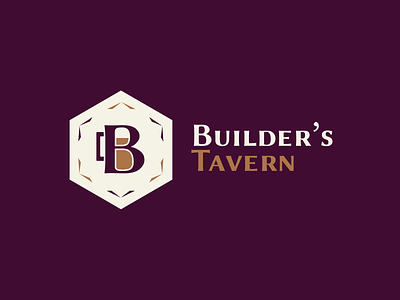 Builder's Tavern branding flat logo minecraft tavern