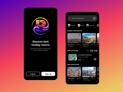 Travel Booking App app booking design discover splashscreen travel travelapp travelbooking travelbookingapp ui uidesign uiux ux wander website