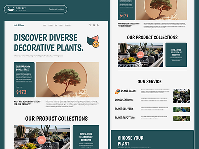 Leaf & Bloom - Plants Shop Website creative homepage landing page modern plants shop ui ux website