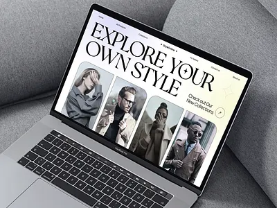 Fashion Website UI Hero Section Design classic clothes fashion hero hero section light minimal online shop shop ui uidesign web webdesign